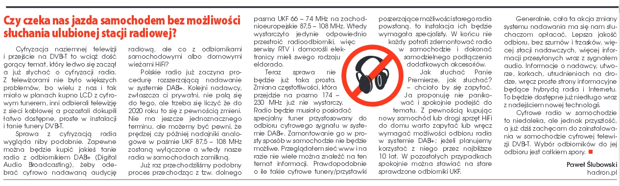 DAB+ czyli cyfrowe radio samochodowe