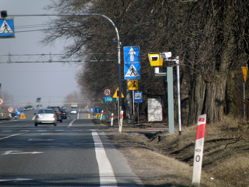 Fotoradar w miejscowości Pamiątka DK7