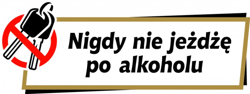 Naklejka "Nigdy nie jeżdżę po alkoholu"