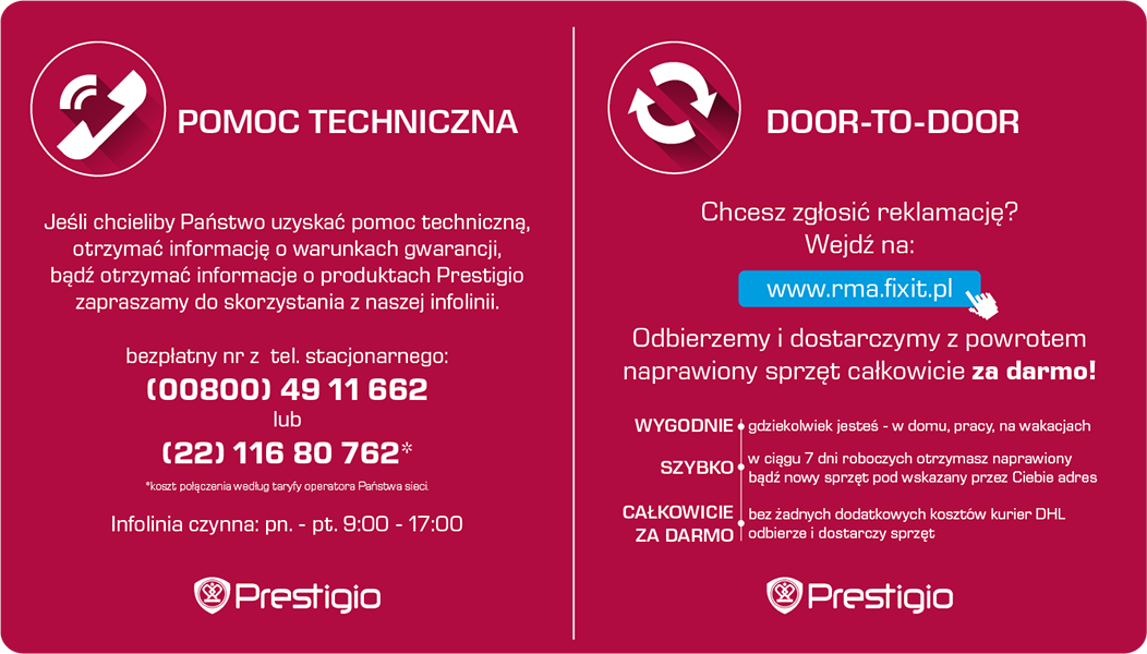 Prestigio - telefoniczne Centrum Obsługi Klienta