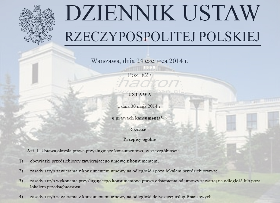 Ustawa o prawach konsumenta