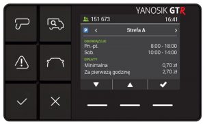 komunikator Yanosik GT-R tryb parkingowy