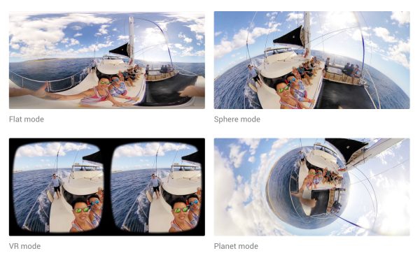 Wybierz opcję rejestrowania obrazu w kamerze Insta360 Air kamera sferyczna Insta 360 Air Android