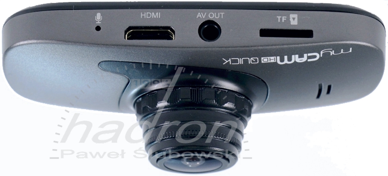 Wejścia mikrofonu HDMI SD i AV OUT rejestratora NavRoad Rejestrator jazdy NavRoad mikrofon HDMI AV SD