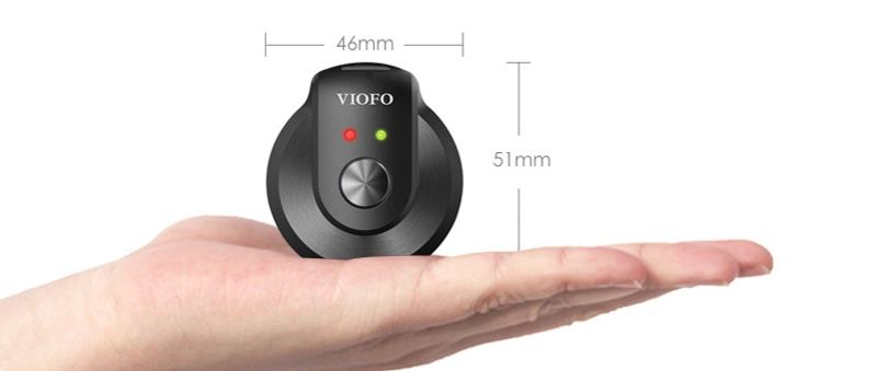 VIOFO WR1 jest jedną z najmniejszych kamer samochodowych na rynku VIOFO WR1 dyskrecja i miniaturowe gabaryty