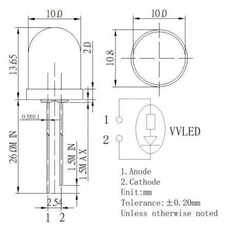 dioda led pomarańczowa