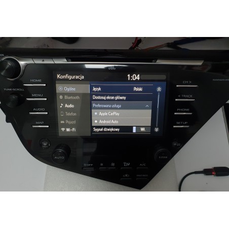 android auto toyota camry carplay aktualizacja radia