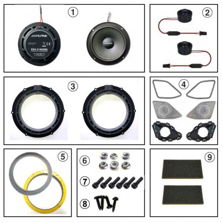 głośniki do volkswagena t6 transporter alpine spc-106t6