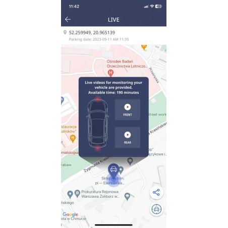 THINKWARE T700 tryb parkingowy 360 stopni