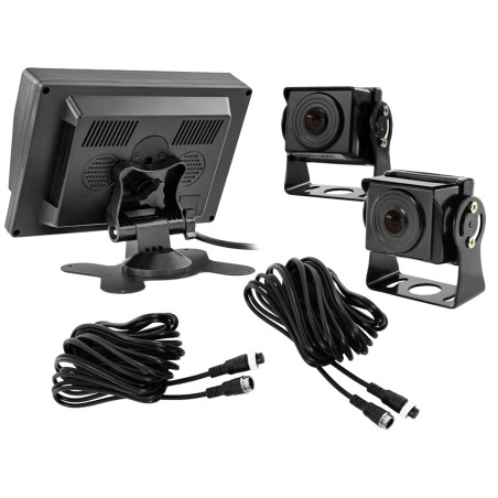 monitor z dwiema kamerami do maszyny rolniczej