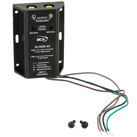 konwerter sygnału audio głośnikowego na rca