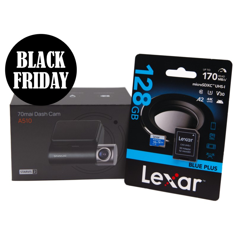 70mai A510 z kartą pamięci 128GB Lexar na BlackFriday
