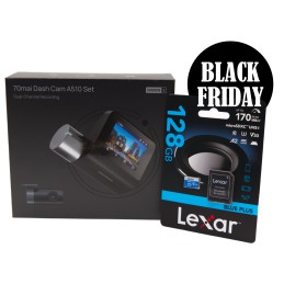 70mai A510 set 2CH z kartą pamięci 128GB Lexar na BlackFriday