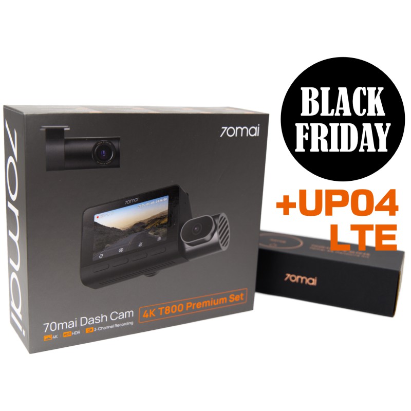 70mai T8100 4K 512GB 2ch set z UP04-LTE na BlackFriday