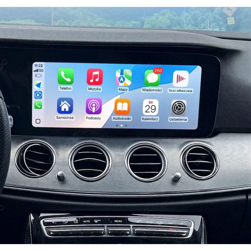 ekran do mercedesa w213 android auto carplay