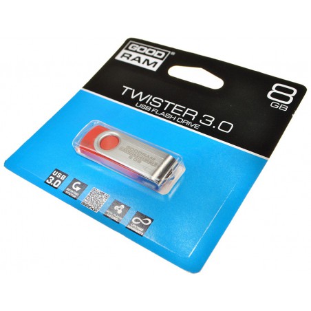 Pendrive 8GB USB 3.0 GoodRAM Twister Red