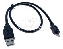 Przewód USB - microUSB z ładowaniem 0,5m