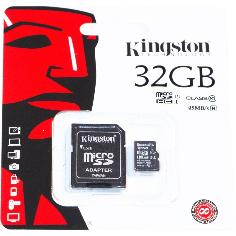 Karta pamięci Kingston mSD C10 32GB Karta pamięci Kingston mSD C10 32GB