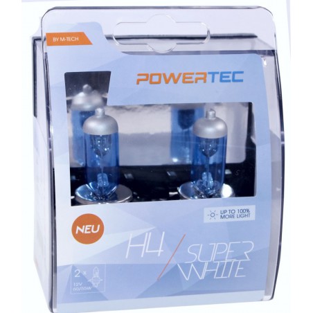 Żarówki Powertec SuperWhite H4 DUO