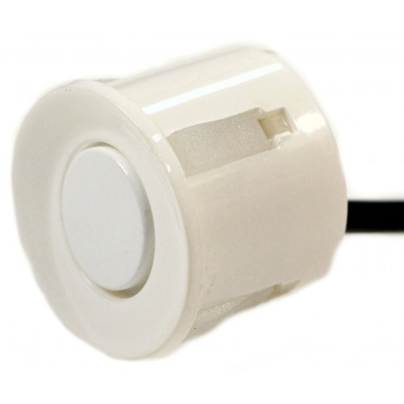 białe czujniki cofania z wyświetlaczem LCD