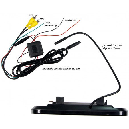 ekran do kamery cofania w lusterku