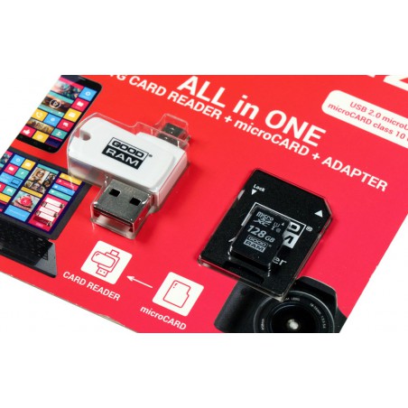 karta pamięci adapter czytnik kart 128 gb goodram