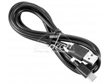 Przewód USB - USB C czarny 1,5m