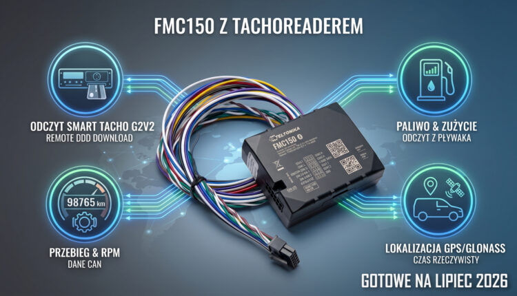 Teltonika FMC150 terminal GPS z funkcją zdalnego odczytu tachografu Smart Tacho G2V2