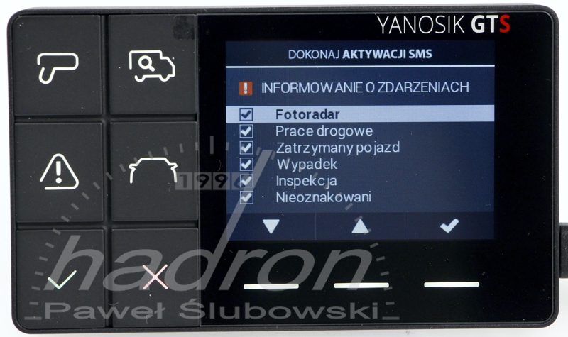 legalny antyradar Yanosik GTR S-Clusive