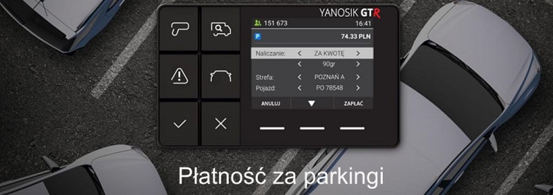 Płatność za parking przy pomocy usługi YanosikParking SkyCash