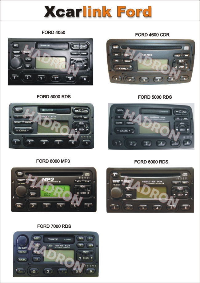 XCarLink do Forda 12 pin - kompatybilne radioodtwarzacze