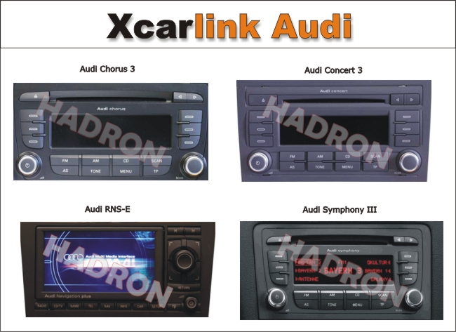 XCarLink Audi 12 pin Fakra - kompatybilne radia