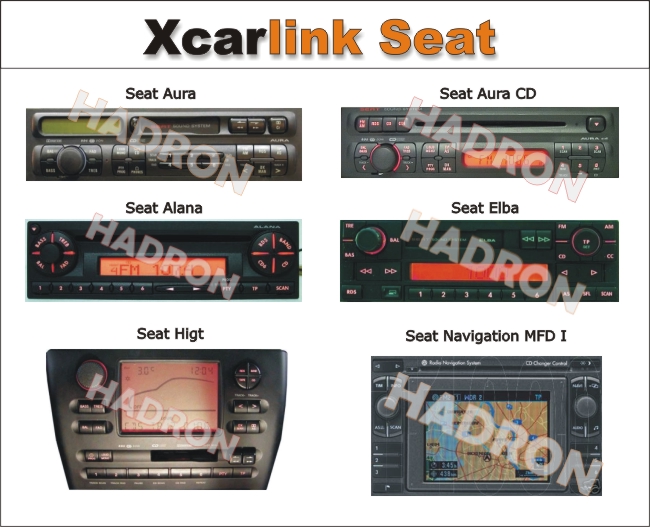 XCarLink Seat 8 pin - kompatybilne radia