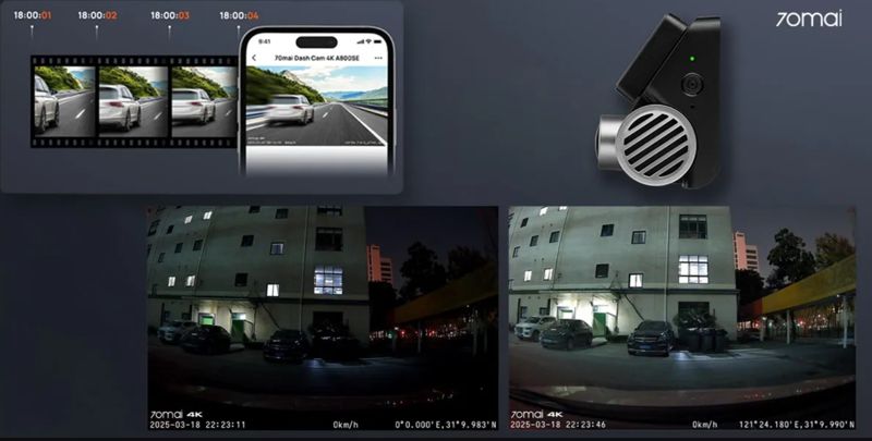 70mai a800se tryb parkingowy 