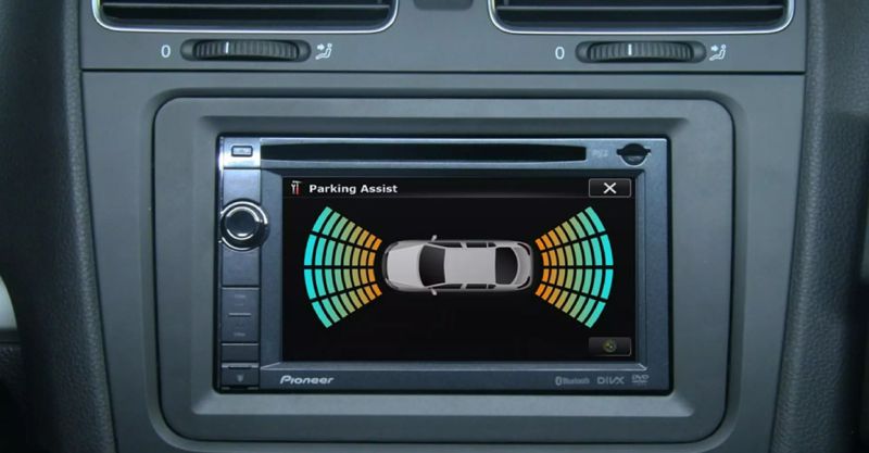 wyświetlanie czujników parkowania na radiu pioneer