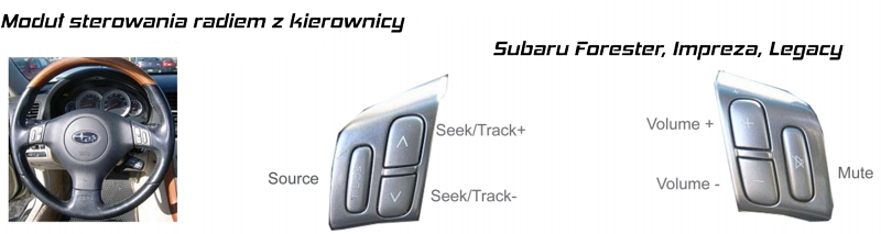 sterowanie radiem z kierownicy subaru forester impreza legacy