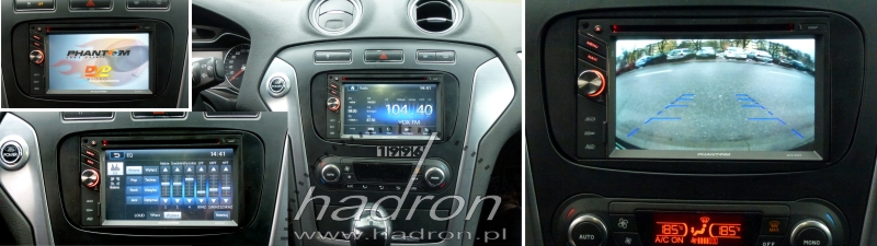 Phantom AVX 2057 w Fordzie Mondeo MK4 Stacja multimedialna z nawigacją i kamerą cofania w Fordzie Mondeo MK4