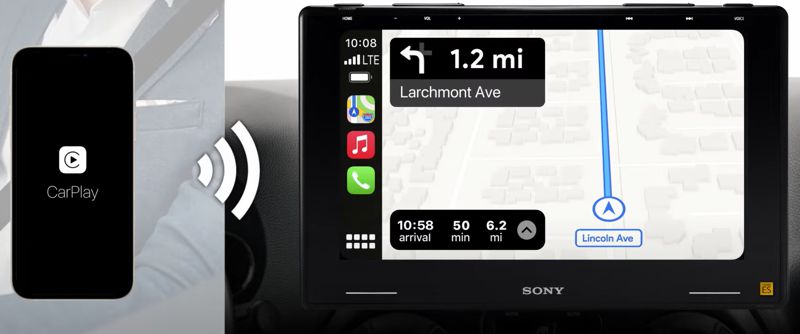 radio bezprzewodowo carplay sony xav-9550es