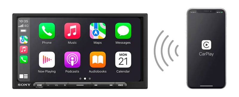 bezprzewodowo apple carplay radio samochodowe