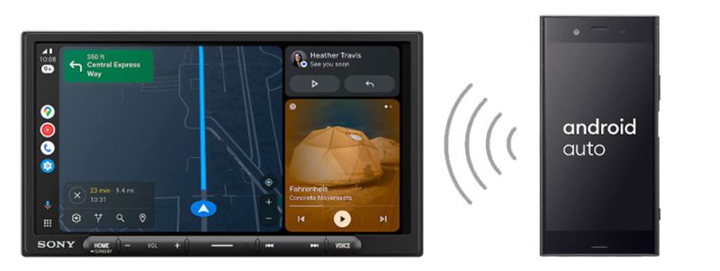 bezprzewodowe android auto radio 2 din