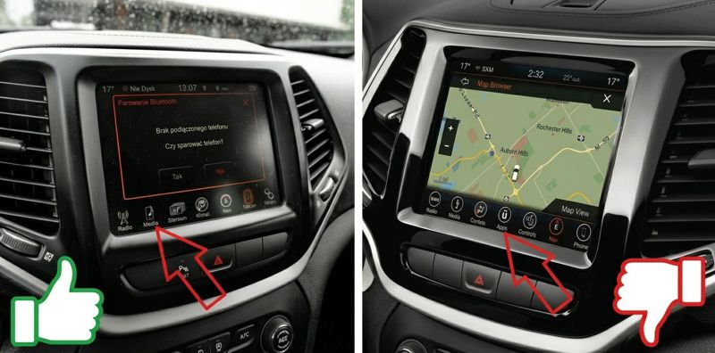 android auto carplay do jeep cherokee