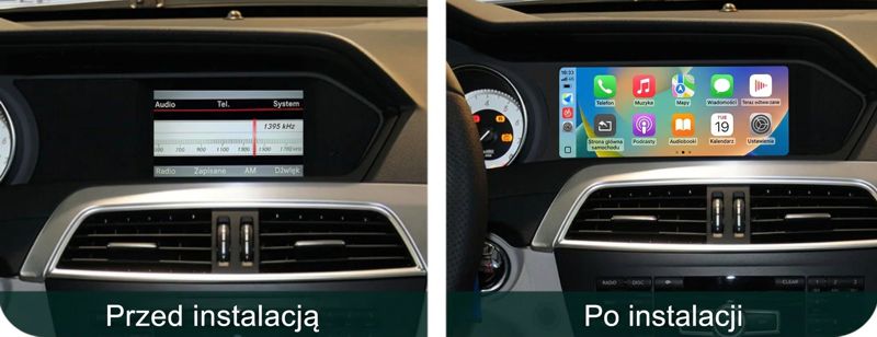 android auto carplay do mercedesa w204