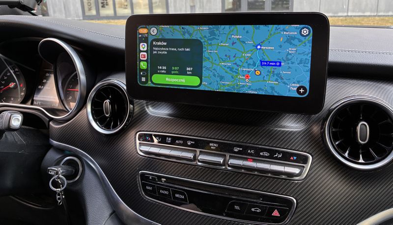 android auto do mercedesa w447 v klasa