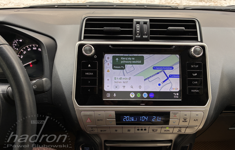 android auto do toyoty land cruiser 