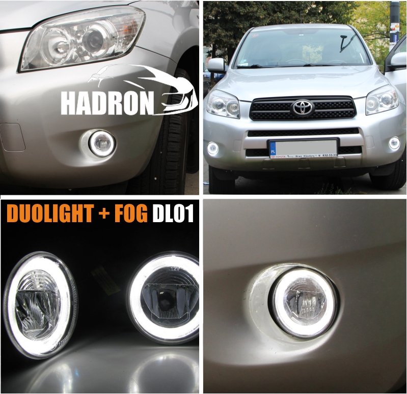 Światła do jazdy dziennej DRL DUOLIGHT DL01 Halogen Toyota RAV 4 montaż