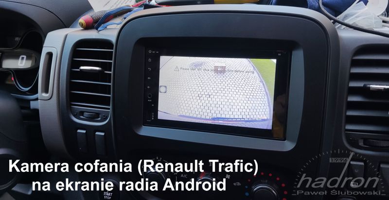 kamera cofania radio android renault trafic
