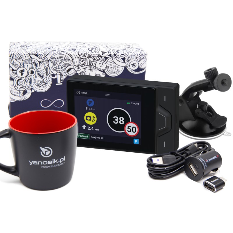 Asystent Kierowcy Yanosik YANBOX RS + pakiet dożywotni