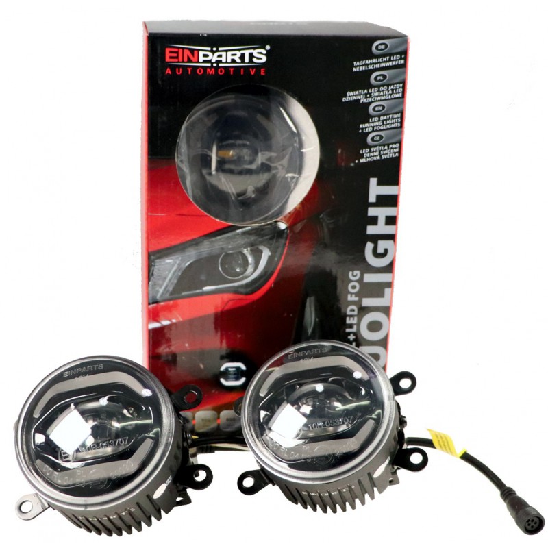 Światła dzienne DRL + przeciwmgłowe DuoLight DL38 9cm